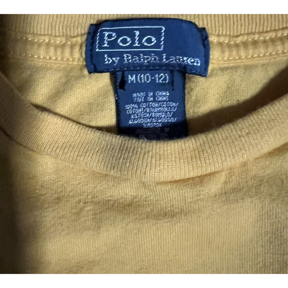 POLO BY RALPH LAUREN LONG SLEEVES SHIRT YELLOW COLOR SIZE 10-12 Boys